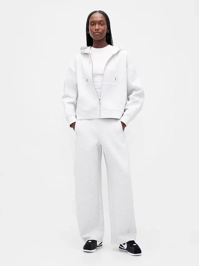 GapFit Oversized Fermuarlı Kapüşonlu Sweatshirt