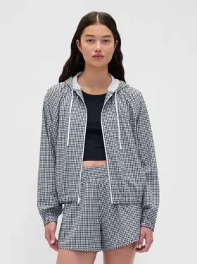 GapFit Tech Gingham Rüzgarlık