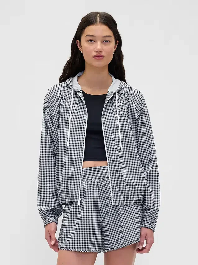 GapFit Tech Gingham Rüzgarlık