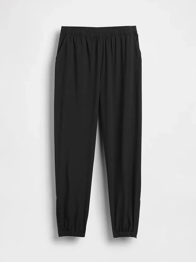 GapFit Tech Yüksek Bel Fermuarlı Paça Jogger Pantolon