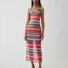 Gapstudio Happy Stripe Şeffaf Maxi Elbise