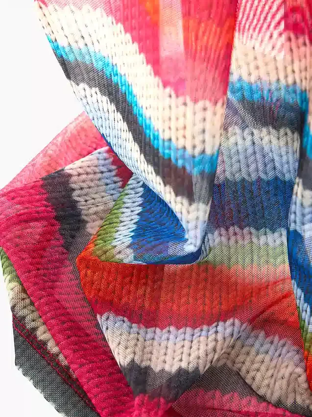 Gapstudio Happy Stripe Şeffaf Maxi Elbise