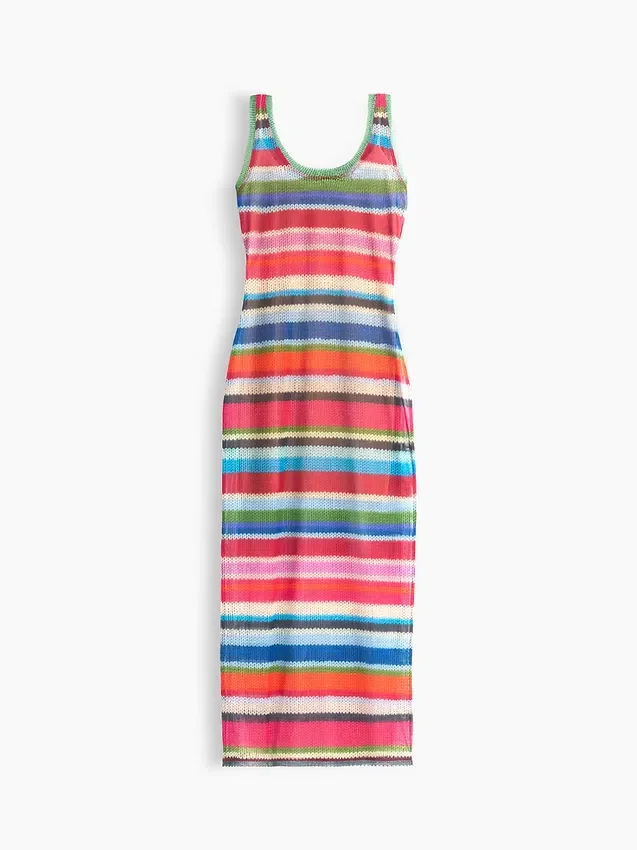 Gapstudio Happy Stripe Şeffaf Maxi Elbise