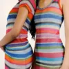 Gapstudio Happy Stripe Şeffaf Maxi Elbise