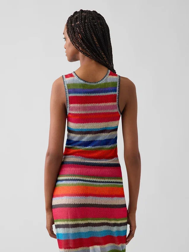 Gapstudio Happy Stripe Şeffaf Tank Top
