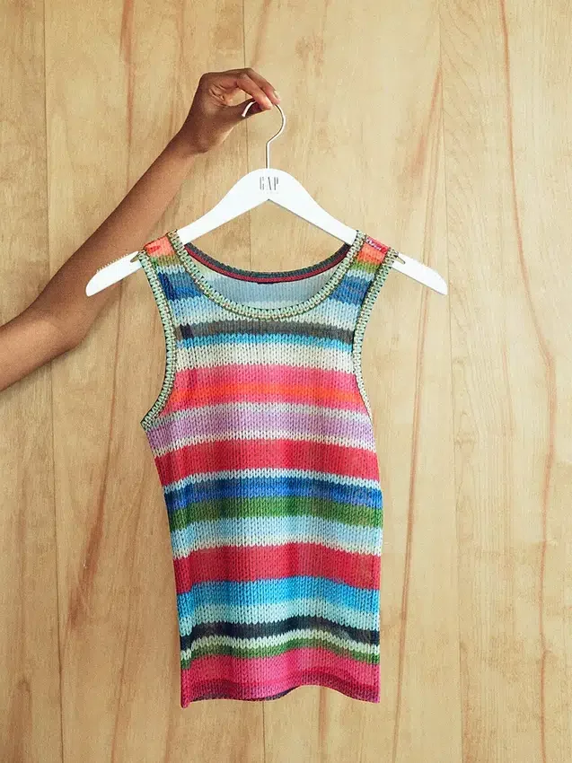 Gapstudio Happy Stripe Şeffaf Tank Top