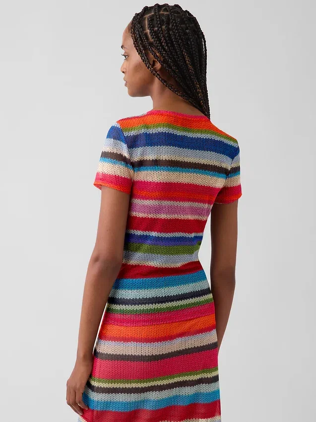 Gapstudio Happy Stripe Şeffaf Tişört