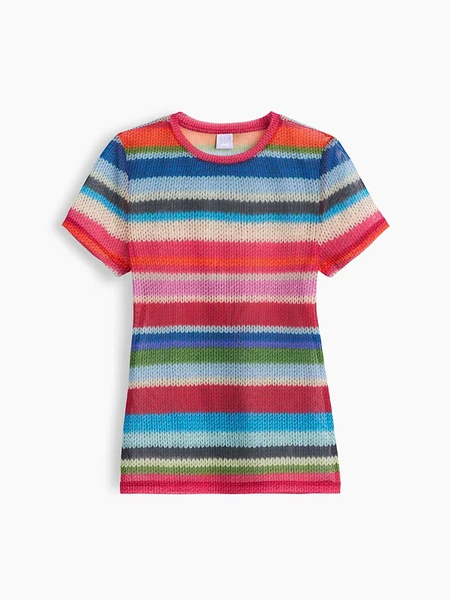 Gapstudio Happy Stripe Şeffaf Tişört