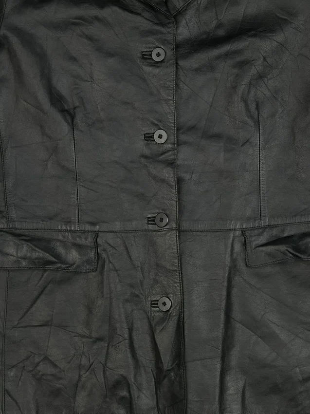Gapvintage Kadın 90'lar Dönemi Deri Ceket - L