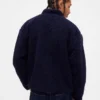 Geri Dönüştürülmüş Sherpa Oversized Logo Fermuarlı Ceket