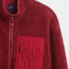 Geri Dönüştürülmüş Sherpa Oversized Logo Fermuarlı Ceket