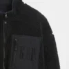 Geri Dönüştürülmüş Sherpa Oversized Logo Fermuarlı Ceket