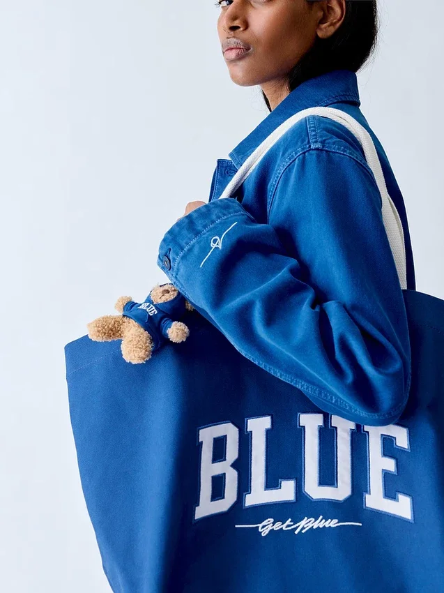 Get Blue Kanvas Tote Çanta