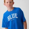 Get Blue Çocuk Gevşek Kesim Logo Tişört