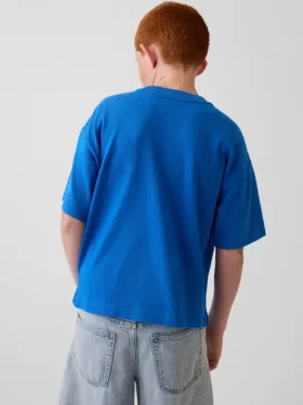 Get Blue Çocuk Gevşek Kesim Logo Tişört