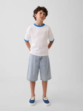 Get Blue Çocuk Gevşek Kesim Logo Tişört