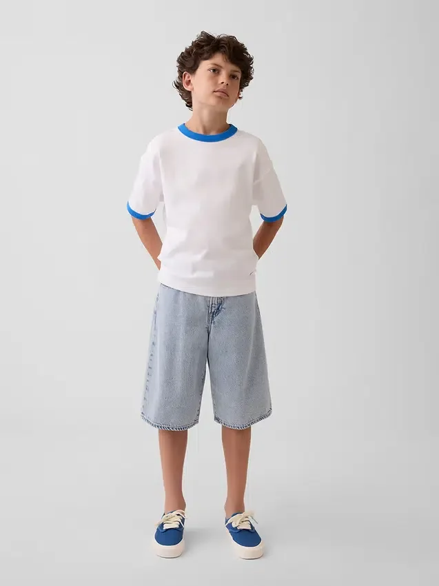 Get Blue Çocuk Gevşek Kesim Logo Tişört