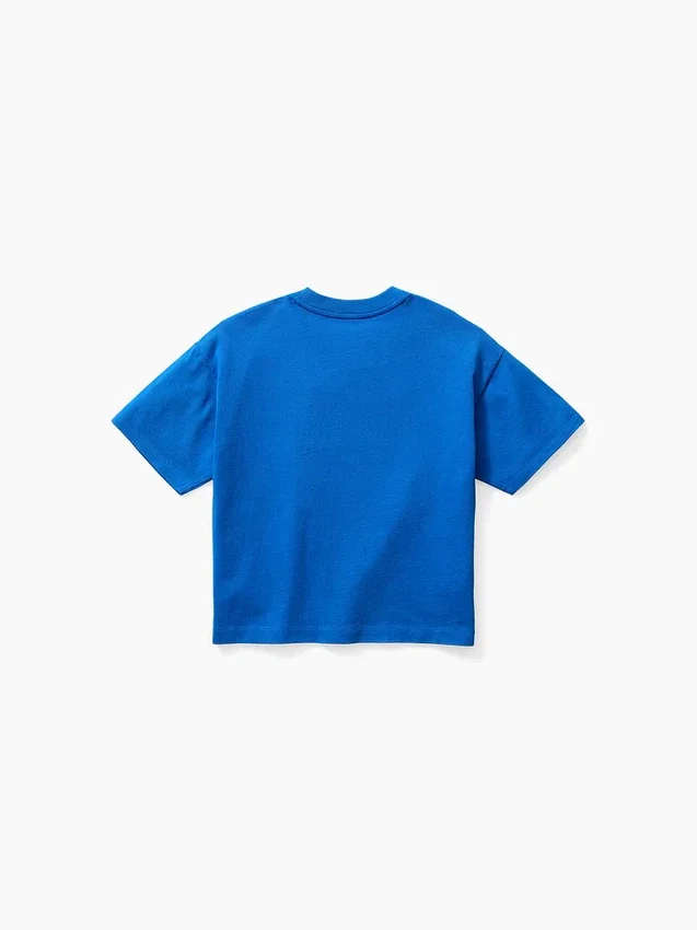 Get Blue Çocuk Gevşek Kesim Logo Tişört