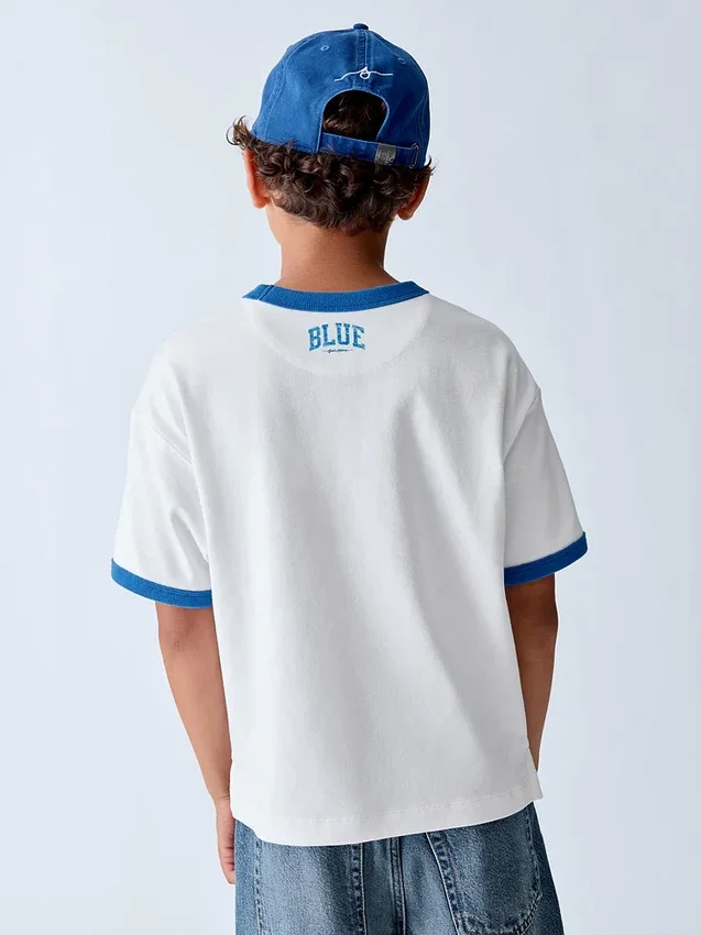 Get Blue Çocuk Gevşek Kesim Logo Tişört