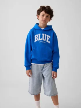 Get Blue Çocuk Vintagesoft Gevşek Kesim Kapüşonlu Sweatshirt