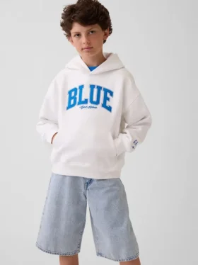Get Blue Çocuk Vintagesoft Gevşek Kesim Kapüşonlu Sweatshirt
