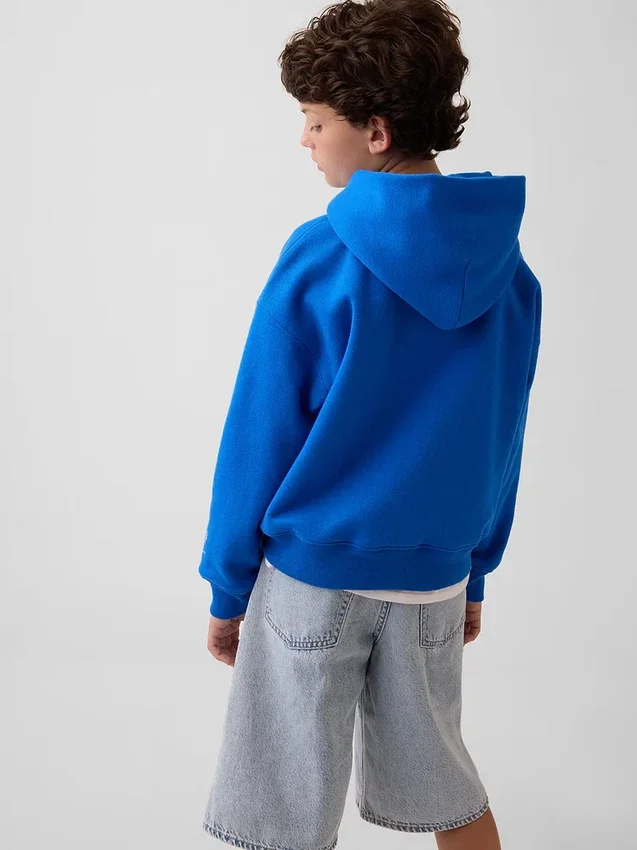 Get Blue Çocuk Vintagesoft Gevşek Kesim Kapüşonlu Sweatshirt