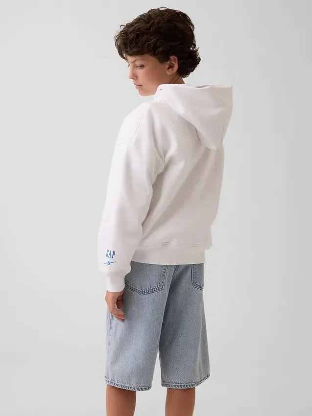 Get Blue Çocuk Vintagesoft Gevşek Kesim Kapüşonlu Sweatshirt