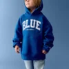 Get Blue Çocuk Vintagesoft Gevşek Kesim Kapüşonlu Sweatshirt