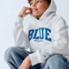 Get Blue Çocuk Vintagesoft Gevşek Kesim Kapüşonlu Sweatshirt