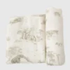 Gilded Bird Safari Toile Bambu Bebek Battaniyesi