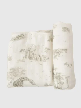 Gilded Bird Safari Toile Bambu Bebek Battaniyesi