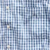 Gingham Desenli Denim Rahat Düz Etek Ucu Gömlek