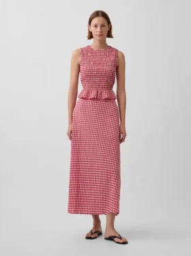 Gingham Maxi Etek