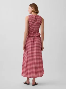 Gingham Maxi Etek