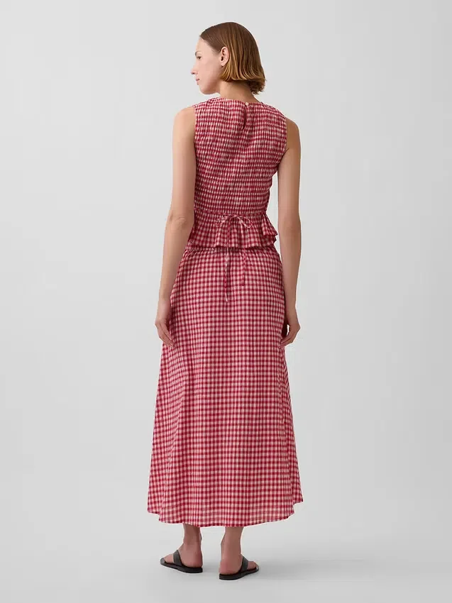 Gingham Maxi Etek