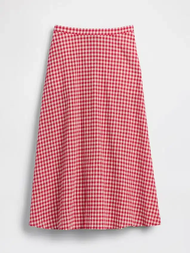 Gingham Maxi Etek