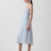 Gingham Midi Slip Elbise