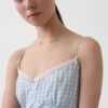 Gingham Midi Slip Elbise