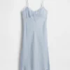 Gingham Midi Slip Elbise