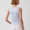 Gingham Pointelle Şeffaf Tank Top