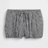 Gingham Rahat Kabarık Şortlar