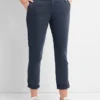 Girlfriend Twill Çizgili Haki Pantolon