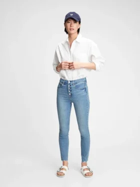 Gizli Düzleştirici Cepli Yüksek Bel Gerçek Skinny Jean’ler
