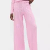 Hafif CashSoft Pointelle Kalp Desenli Pijama Pantolonları