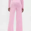 Hafif CashSoft Pointelle Kalp Desenli Pijama Pantolonları