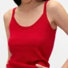 Hafif CashSoft Pointelle Kalp Desenli Pijama Tank Top