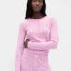 Hafif CashSoft Pointelle Kalpli Pijama Üst Giyim
