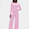 Hafif CashSoft Pointelle Kalpli Pijama Üst Giyim