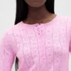 Hafif CashSoft Pointelle Kalpli Pijama Üst Giyim