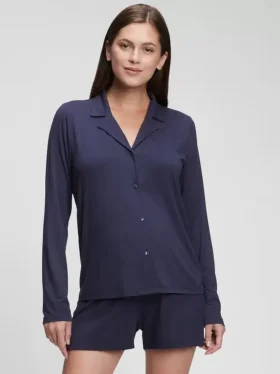 Hamile Giyim Modal Pijama Gömleği